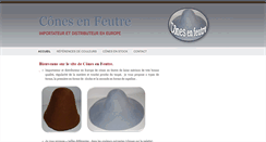 Desktop Screenshot of cones-en-feutre.com